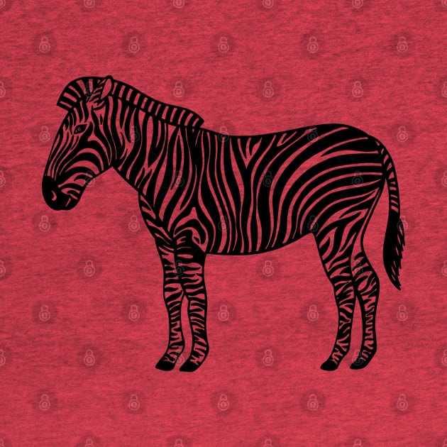 Zebra drawing - detailed hand drawn animal design by Green Paladin
